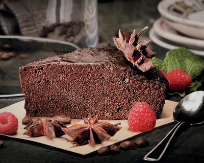 Chocolate cake fudge raspberry spoon dessert food commercial photography 